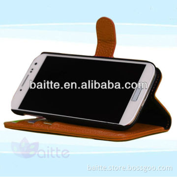 Prvail case PC and Artificial Leather Material Wallet Case for Samsung Galaxy S4 i9500 / i9505